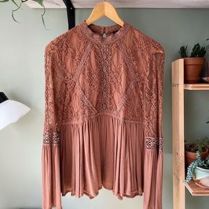 American Eagle Boho Lace Top